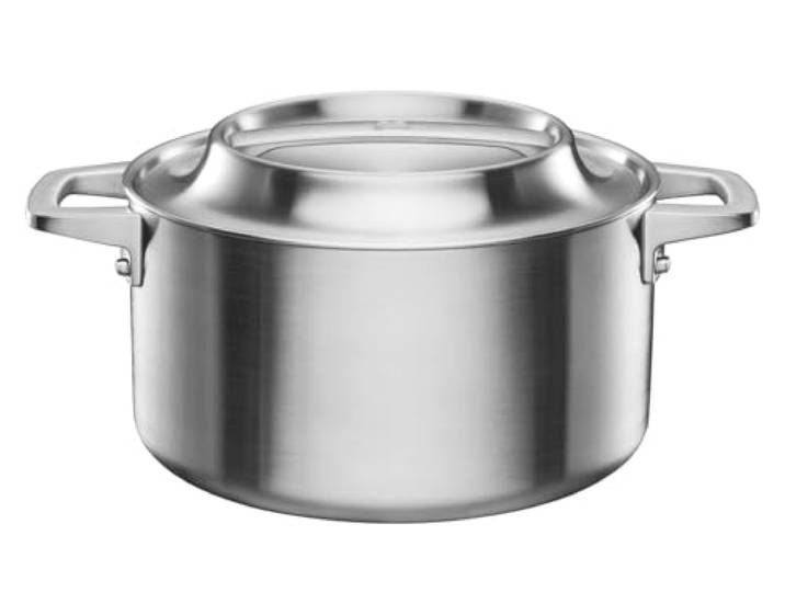 Fiskars Norden Steel Kasserolle, 3 l, Für alle Kochfelder geeignet, Unbeschichtet, Edelstahl, 1067639