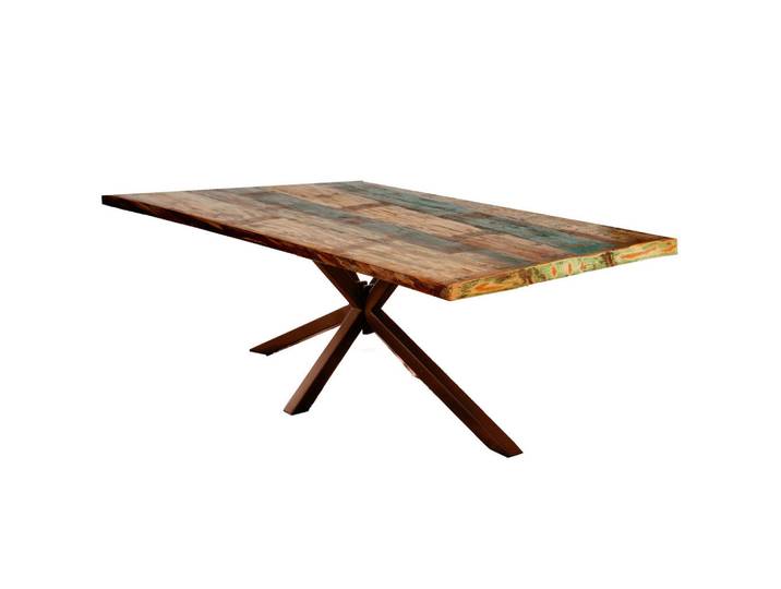 Mid.you Esstisch, Braun, Mehrfarbig, Holz, Metall, Altholz, massiv, rechteckig, Sternfuß, 85x76x160 cm, Esszimmer, Tische, Esstische