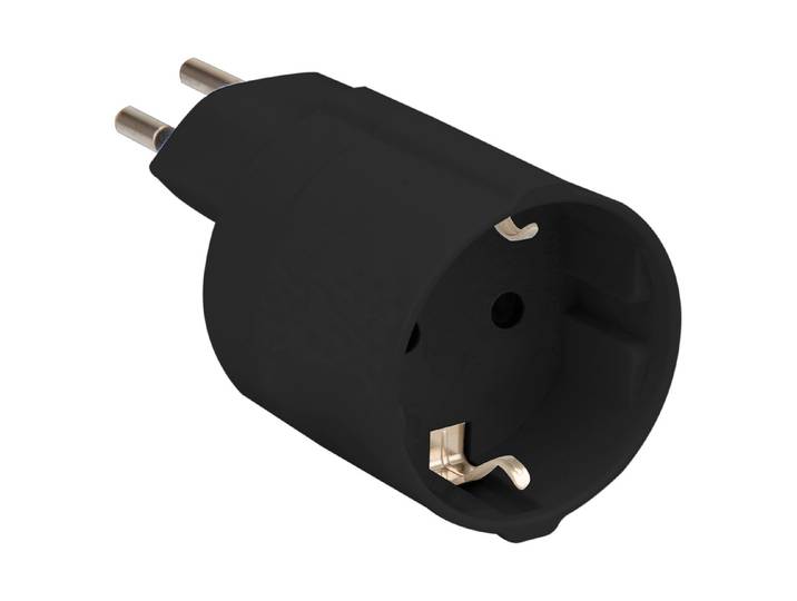 Reiseadapter Schuko 10a Schwarz