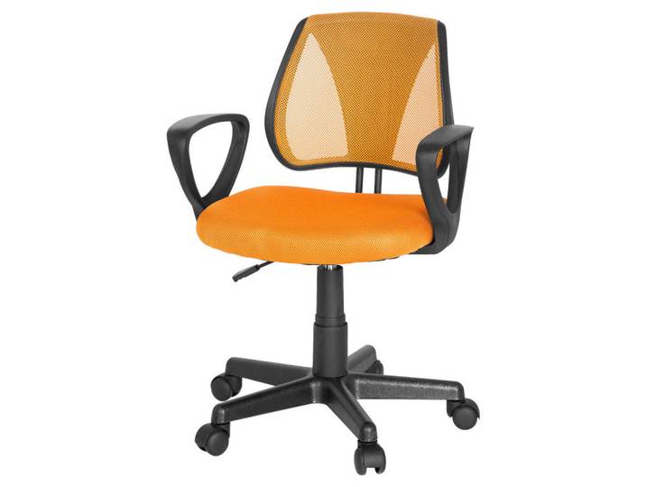 Mid.you Jugenddrehstuhl, Orange, Kunststoff, Drehkreuz, 58x75-92x45 cm, Arbeitszimmer, Bürostühle, Jugendschreibtischstühle & Kinderschreibtischstühle