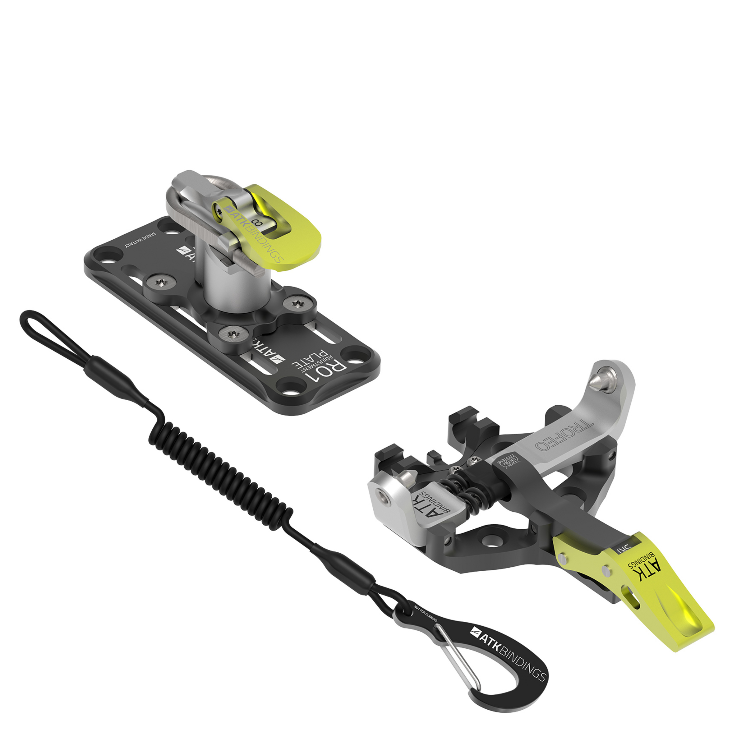 ATK Bindings Trofeo Plus (inkl Verstellplatte) Tourenbindung Tourenbindungen schwarz Größe Z8 Trekking