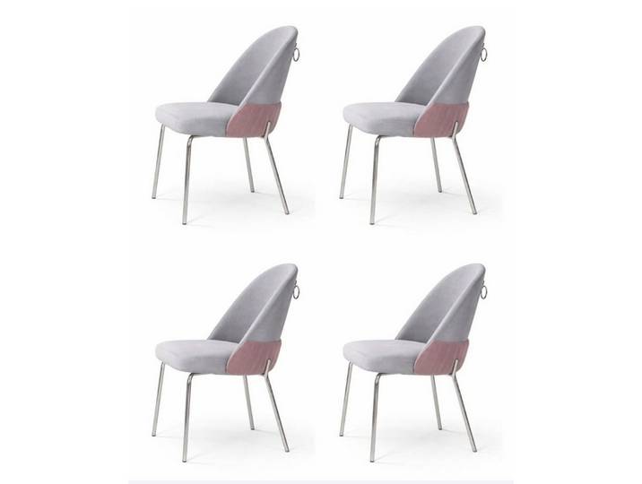 JVmoebel Esszimmerstuhl 4x Stühle Stil modern Farbe grau bequem neu weich Esszimmer Komfort, Made in Europa