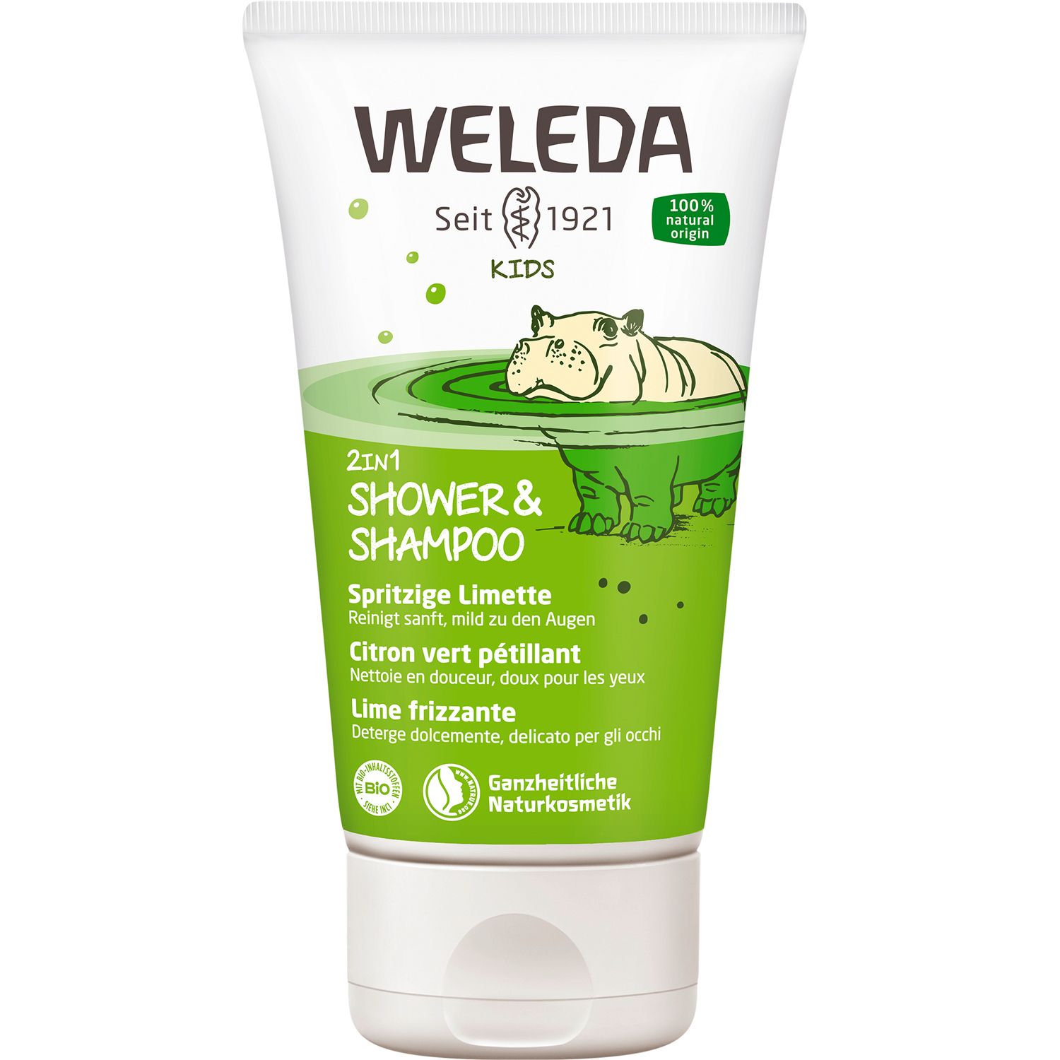 Weleda Kids 2in1 Shower & Shampoo spritzig.Limette 150 ml Duschgel