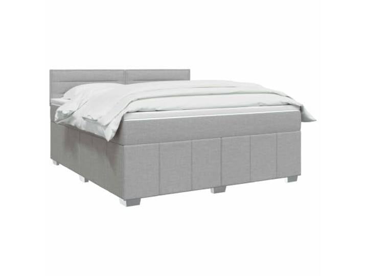 vidaXL Boxspringbett mit Matratze Hellgrau 140 x 190 cm Stoff Passt die Unterstützung an deine gewünschte Höhe an, Beleuchte deinen Raum mit flexibler Beleuchtung, Bietet ausgewogene