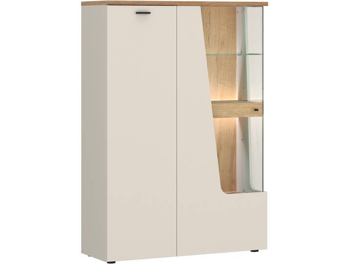 Z2 Highboard li. CUT OUT, Kaschmir, Holznachbildung