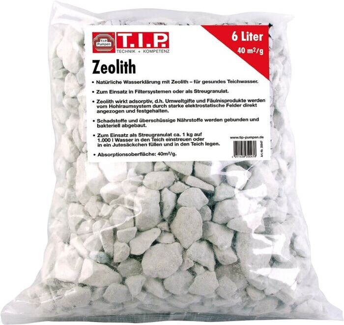 T.I.P. Teichpflegemittel - Zeolith, 6 l, 5,5 kg,  natürliche Teichreinigung, 35047