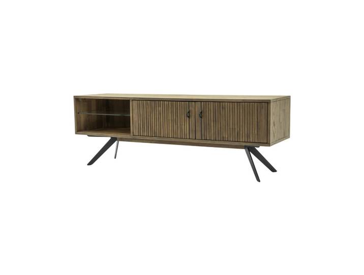 Furnlux Tv-Lowboard Massa Braun 160x45x55 cm, Holz, 160x55x45 cm, Wohnzimmer, TV Möbel, Lowboards, Lowboards stehend