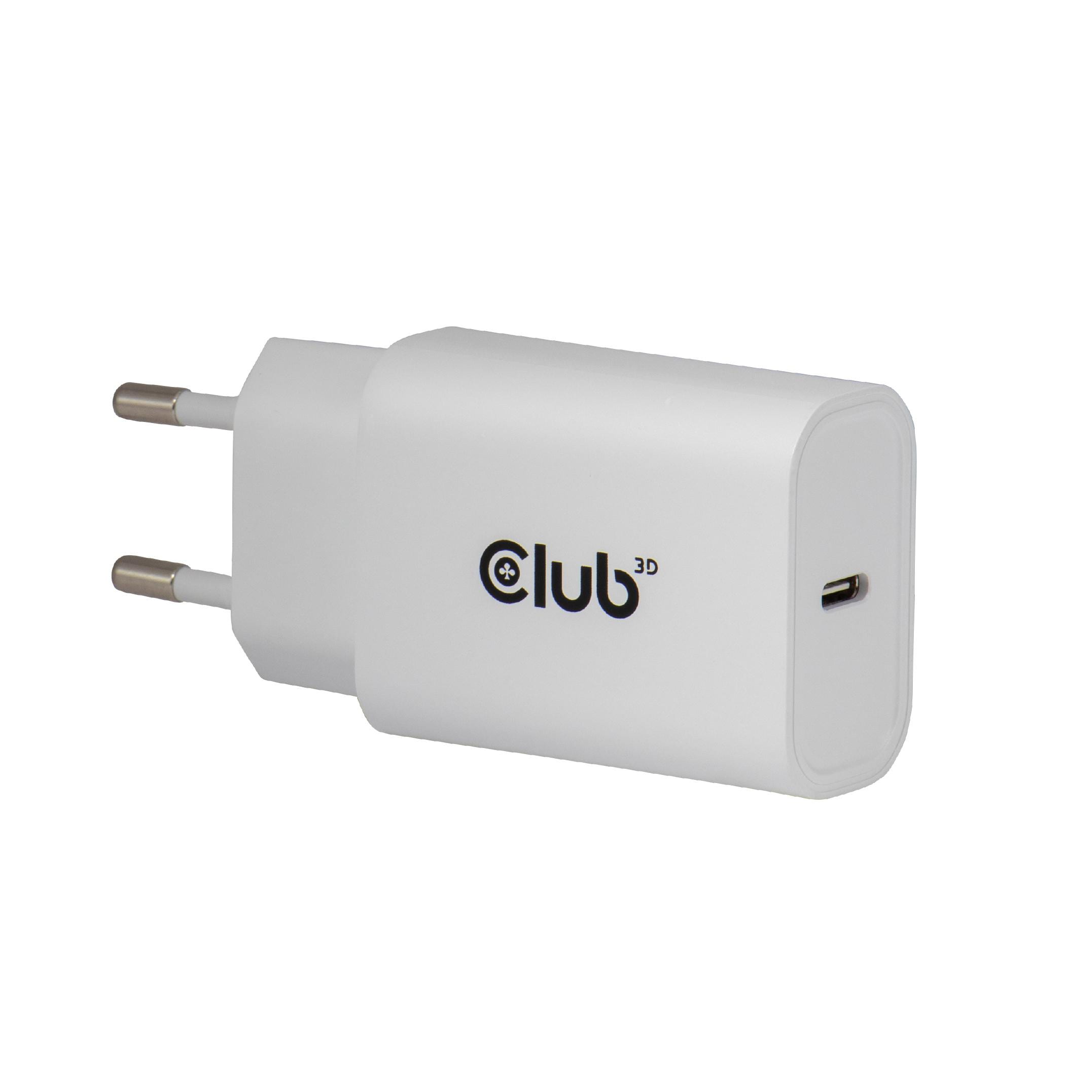 Club3D Club 3D USB-C PD3.0 Ladegerät 30 Watt 2 Stück Weiß CAC-3020
