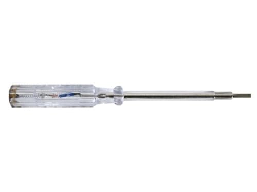 Perel Spanningszoeker met neonlampje, fasetester en schroevendraaier, 100-250 V, transparant