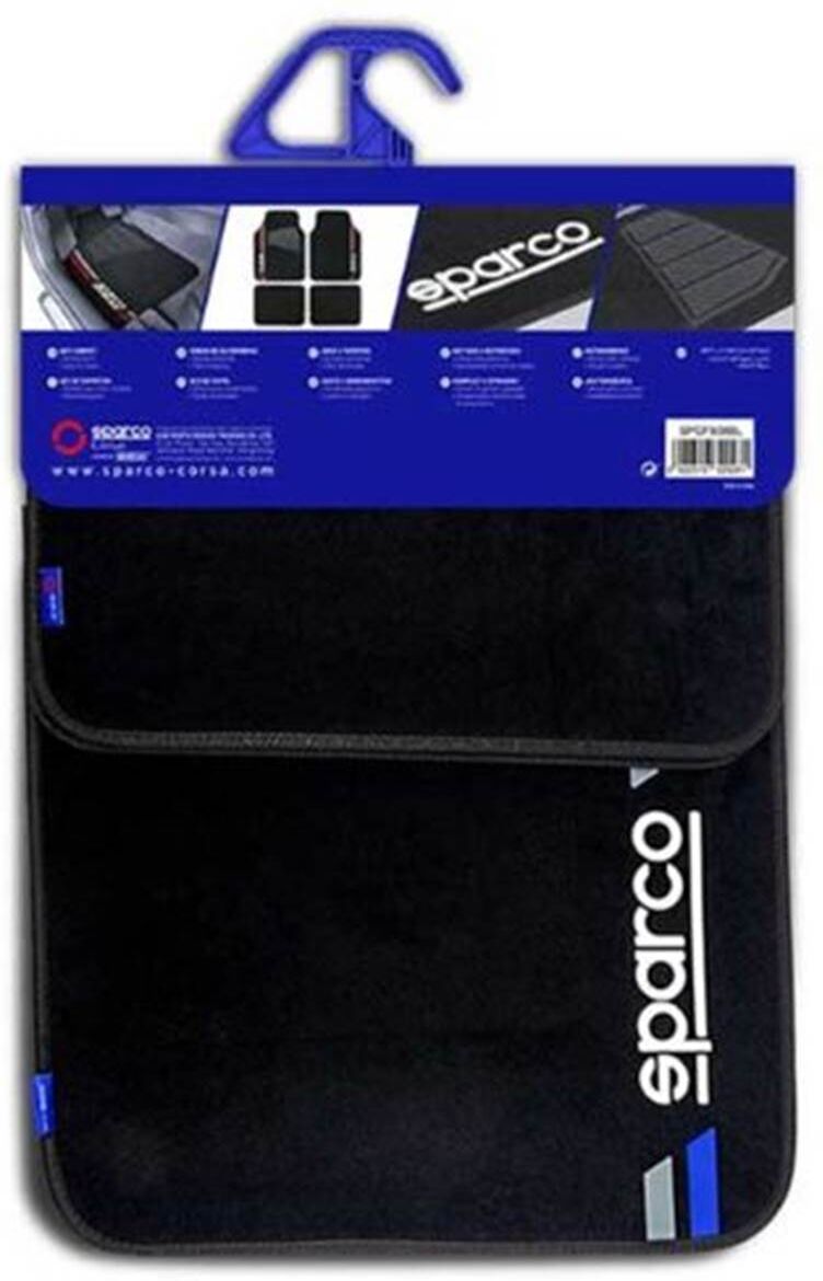 Conjunto de tapetes para automóvel Sparco tapete universal para automóvel corsa azul