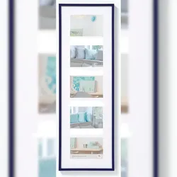 walther + design Lifestyle Galerie Bilderrahmen 5x 10x15 cm, BLAU