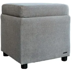 HOCKER IDA Grau Webstoff