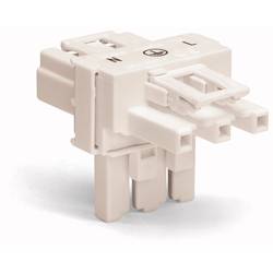WAGO Netz-T-Verteiler Netz-Stecker - Netz-Buchse, Netz-Buchse Gesamtpolzahl: 3 Grau 50 St. 770-967