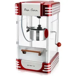 TOP Popcornmaschine POM-120650, Fun Kitchen, Silber, Rot