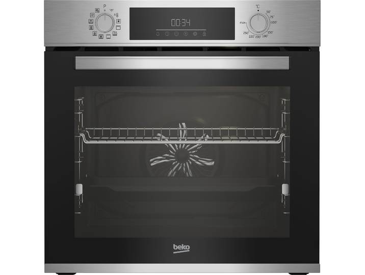 BEKO Backofen BBIM17300X , Energieeffizienz: A, silberfarben, B:59,4cm H:59,5cm T:56,7cm, Backöfen, Knusprige Ergebnisse mit wenig Fett mit der AirFry-Funktion, Backofen