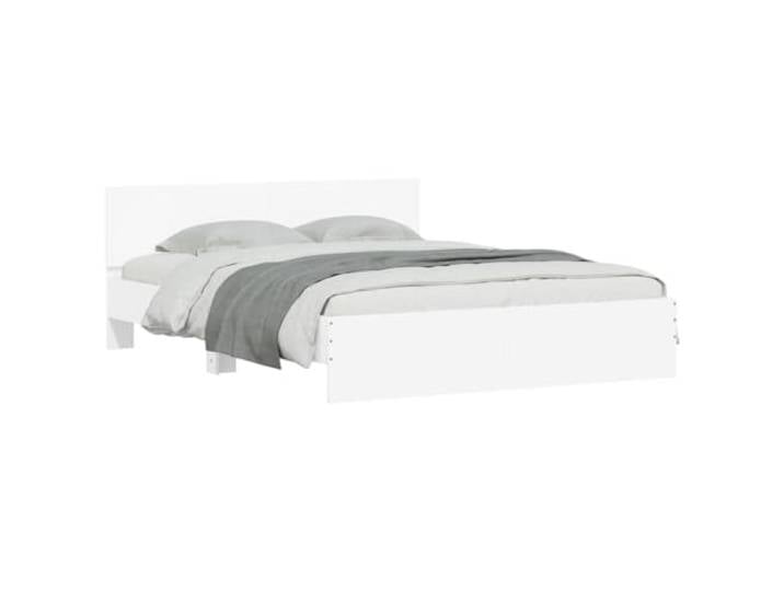 vidaXL Bettgestell mit Kopfteil Weiß 140x190 cm