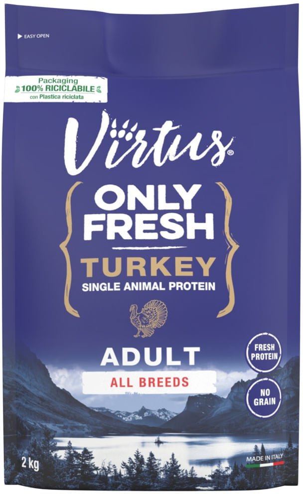 Virtus Dog Only Fresh Adult Tacchino 2KG