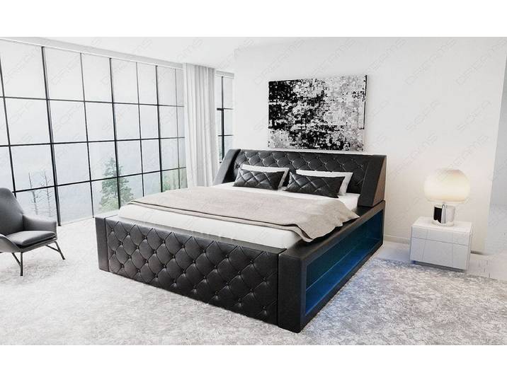 Wasserbett Arezzo mit LED und markanten Linien