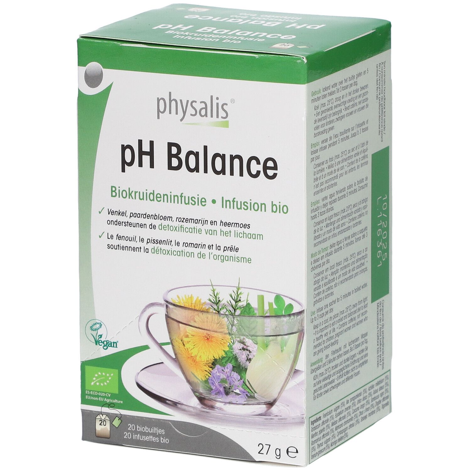 Physalis pH Balance Biokruideninfusie 20 St Tee tassenfertig