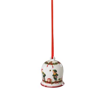 Dekofigur VILLEROY & BOCH "Jahres-Glocke Annual Christmas Edition bunt", bunt, B:5,8cm H:6,9cm T:5,8cm Ø:5,8cm, Porzellan, Dekofiguren, handwäsche empfohlen