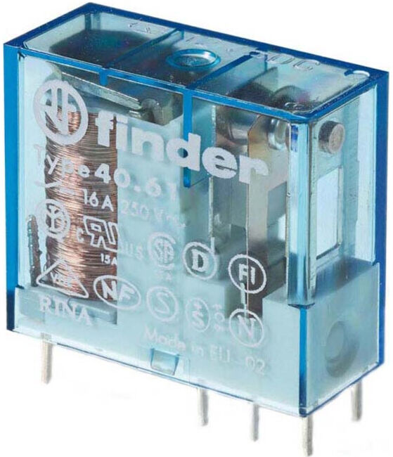 Finder Connecteur à broches/imprimé 24VDC 1W16A verrouillage 5mm AgSnO2Kont. 40.61.9.024.4000 (406190244000)