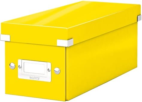 Leitz 6041 WOW Caixa de Armazenamento CDs Amarela   Para 30 CDs