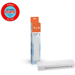 Peach Home Office Laminiergerät A4 inkl. 10 gratis Folien | für Heim und Büro | geeignet für alle handelsüblichen Folien in allen Größen bis max. A4 | PL707