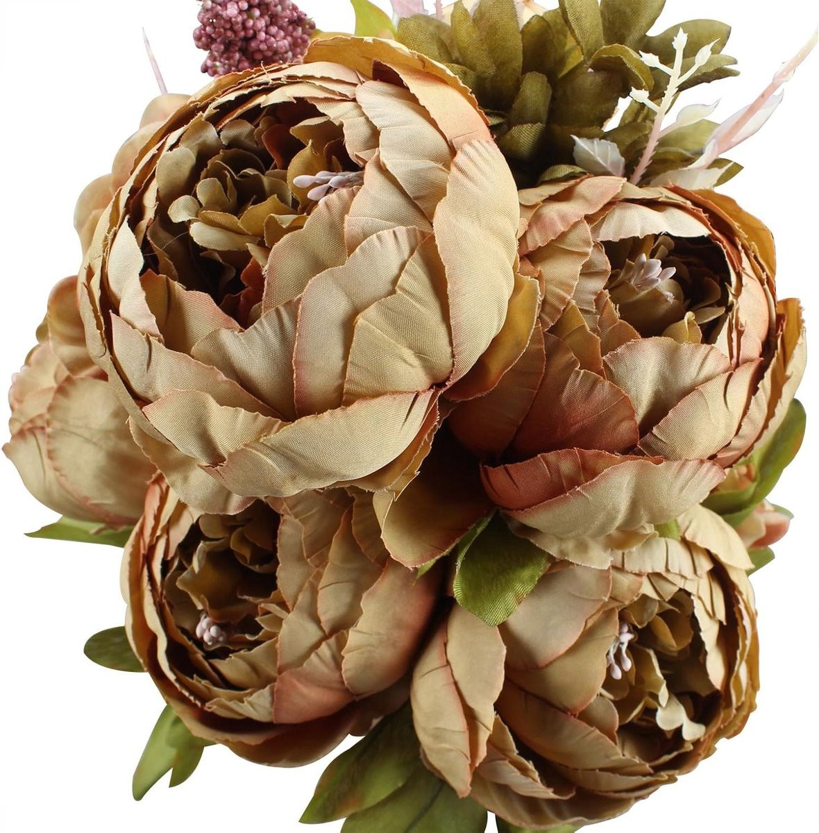 Realistisch Kunstbloemen Boeket in Koffiebruin - 53 cm Lengte