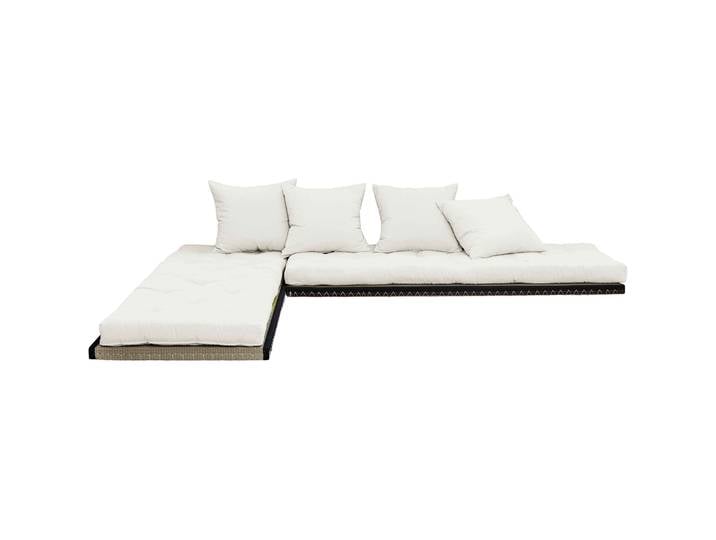 Futon canapé lit 3 places 2x70x200 CHICO écru naturel