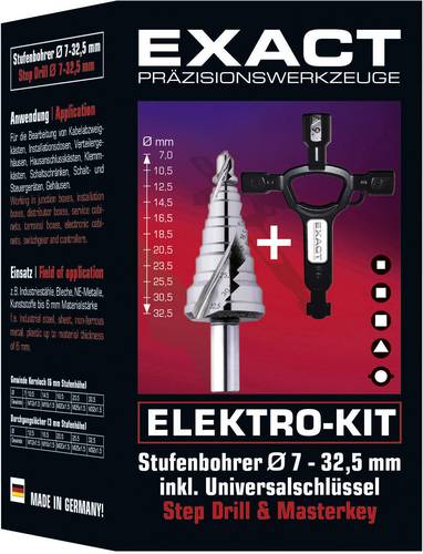 Exact 70606 HSS Stufenbohrer Zylinderschaft 1 Set