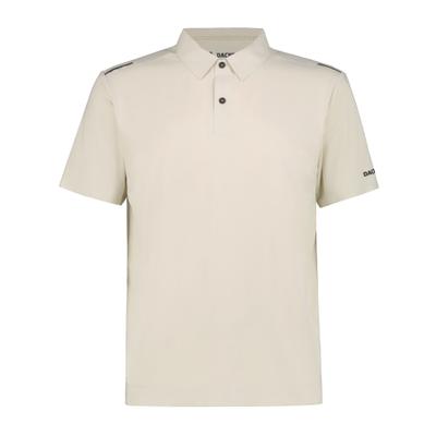 Poloshirt DACHSTEIN "Dachstein Pique polo shirt Loretto", Herren, Gr. M, beige (puder), Stoff, 90% Polyester, 10% Elasthan, normal, ohne Ausschnitt, Shirts