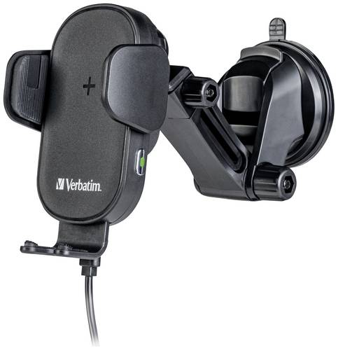 Verbatim Induktions-Ladegerät 15 W FWC-01 Qi Fast Wireless Car Charger 49552 Ausgänge Magnetanschluss Schwarz