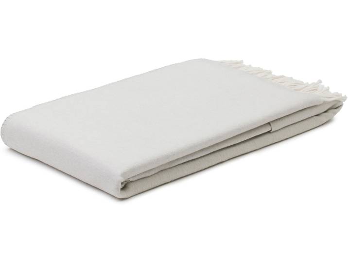 Wohndecke GÖZZE Iowa , silber (silberfarben), B:150cm L:200cm, Baumwolle, Polyacryl, Wohndecken, Wohndecke, mit Fransen