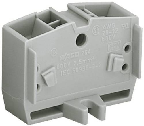 WAGO 264-331 Einzelklemme 10mm Zugfeder Belegung: L Grau