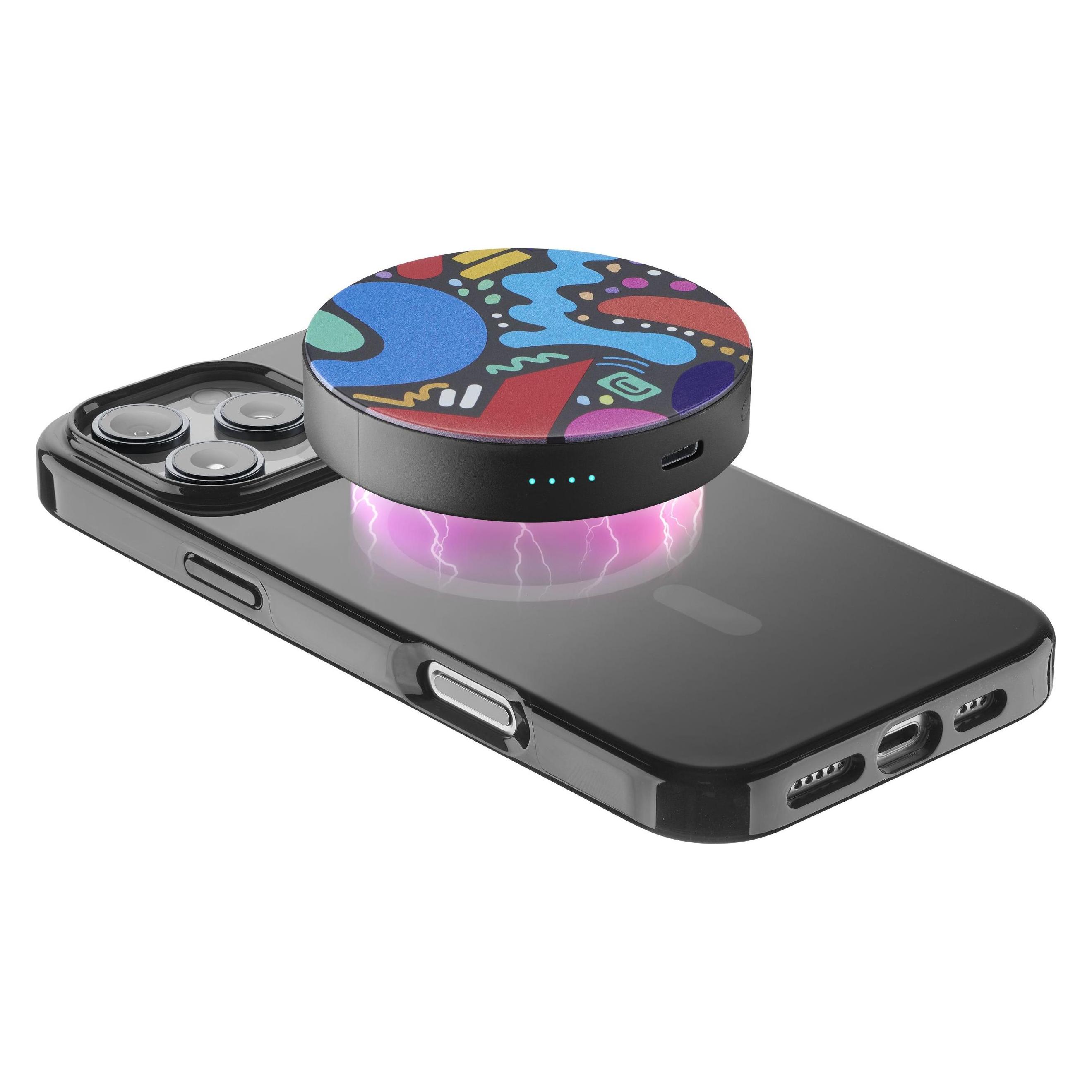 Cellularline Mag Vibe Powerbank MagSafe, 3000 mAh (3000 mAh, 5 W) (PBMAGROUND3000K)