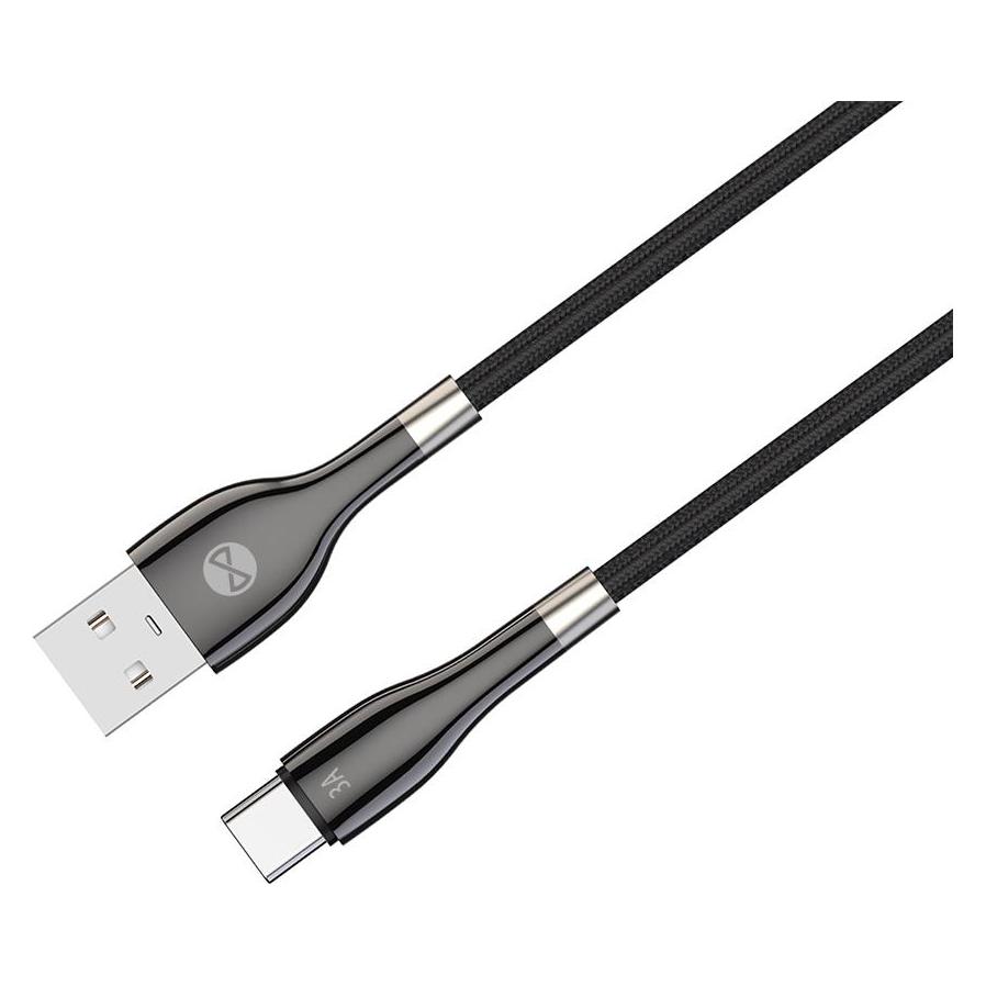 Forever Schlankes Kabel USB - USB-C 1,0 m 3A schwarz (1 m, 15 W) (39091632)
