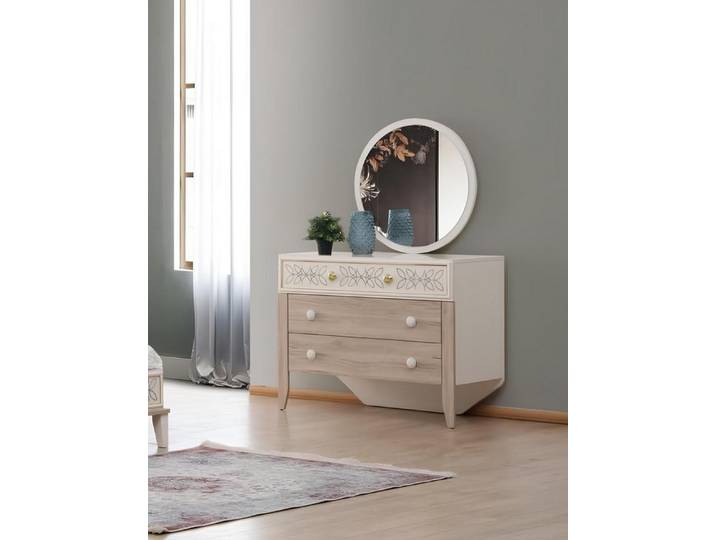 Xlmoebel Kombikommode Moderne Holz Kommode mit Spiegel für Schlafzimmer und Schminken (Kombikommode, Spiegel, 1 St., Kombikommode, Spiegel), Made in Europa