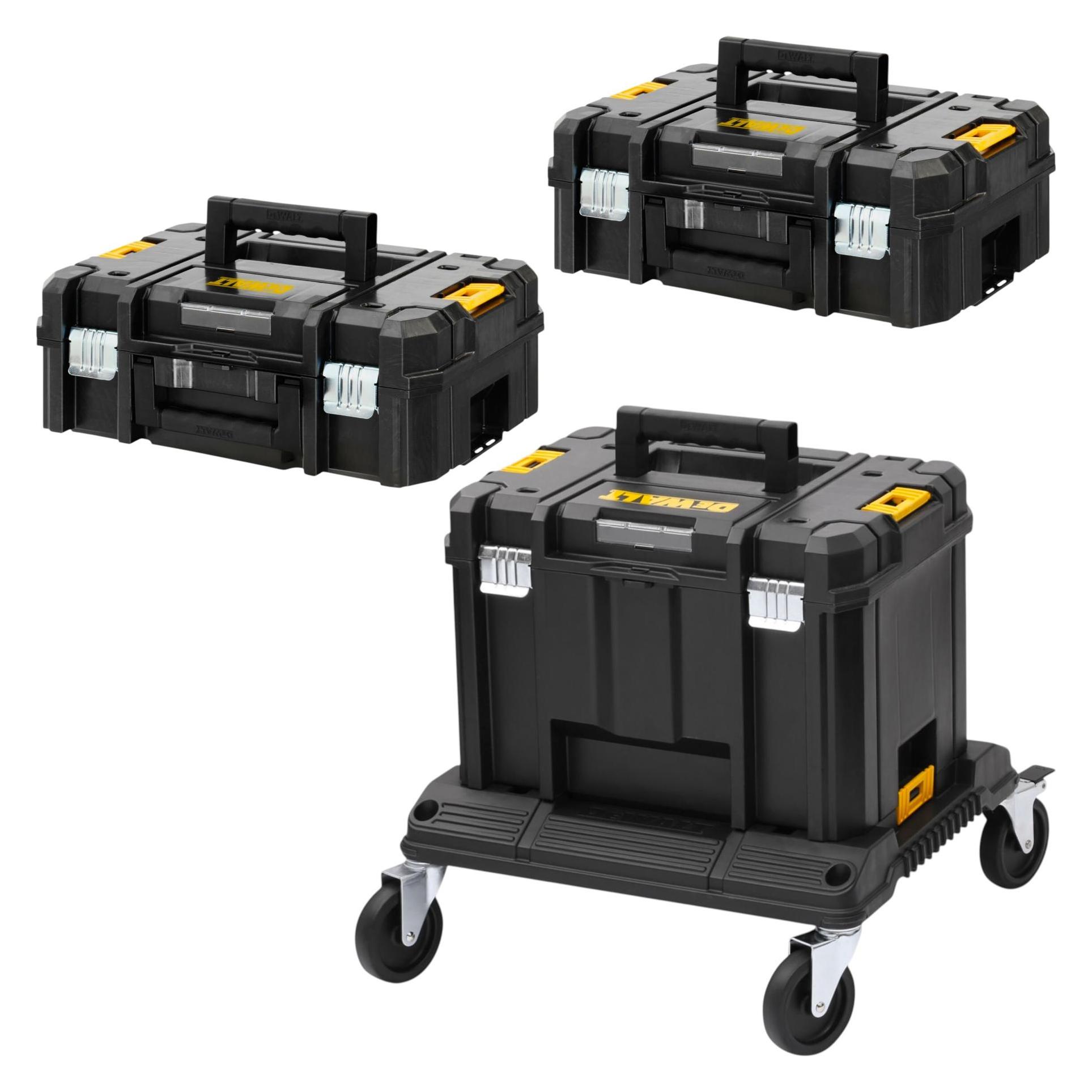 DeWalt DWST1-71229 TSTAK Cart Rollbrett + DWST1-71195 TSTAK VI + 2x DWST1-70703 TSTAK II Koffer (4 Teile) (67214034)