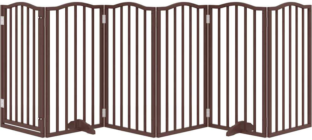 Archie & Oscar Deance Solid Wood Dog House Door Brown 90cm H x 300cm W x 2cm D