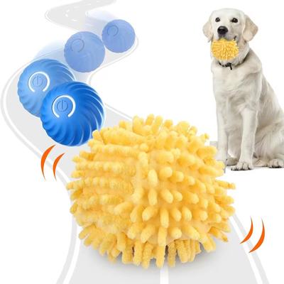 Inspire Curations Self Rolling Dog Ball With Plush Cover, Motion Activated Interactive Toy blue ball And Cover