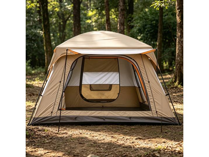 Tente de camping surdimensionnée à 2 chambres pour 3 à 12 personnes, double couche, tente tunnel familiale d'extérieur, équipement de randonnée imperméable