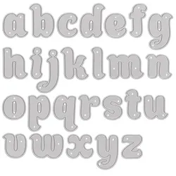 buttinette Stanzschablonen-Set "Kleinbuchstaben", 3 cm, 26-teilig