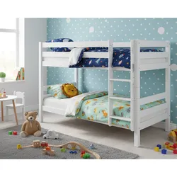 Schwarzwald Massivholz »Liam« Etagenbett weiss Weiss / mit Bettschubkasten 2er Set