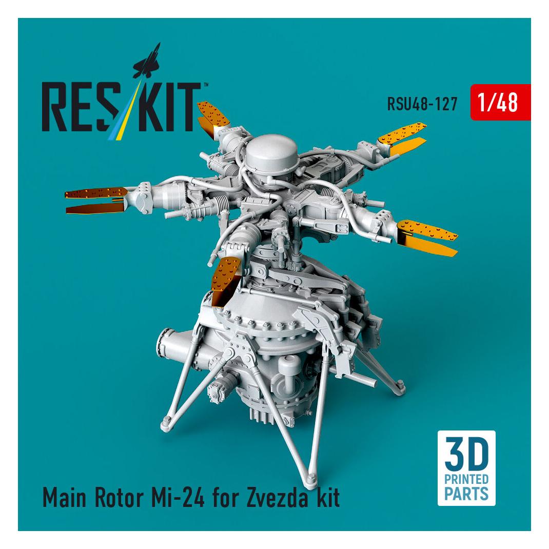 ResKit Main Rotor Mi-24 for Zvezda kit (3D Printed) (RSU48-0127)