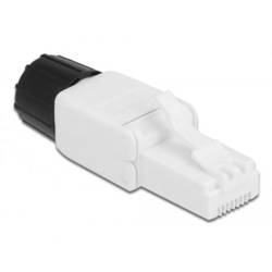Delock 86977 RJ45 Stecker Cat.6 UTP werkzeugfrei 86977 Weiß 1 St.