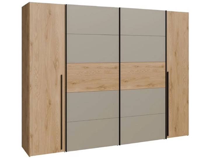 Schrank mit beiden Türarten SIENA eiche 4 Türen