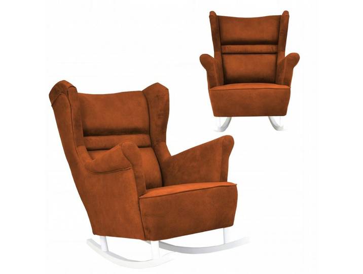 Family Meble Schaukelstuhl Family Meble Zoja Schaukel-Sessel Ohrensessel Aura 07 kupferorange 84x