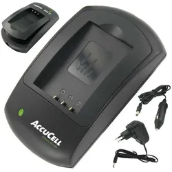 AccuCell Ladegerät passend für Akku Olympus Li-70B (Kamera Akku Ladegerät), Kamera Stromversorgung, Schwarz