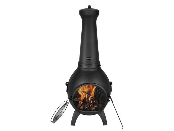 VEVOR Cheminée de jardin\, 52x50x130 cm\, Cheminée de terrasse Foyer\, Four aztèque pour griller et chauffer\, pour terrasse/jardin/arrière-cour
