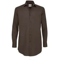 B&C Herren Popeline Poplin Stretch Hemd langarm Black Tie Long Sleeve SMP21 luxurious red L (41/42)